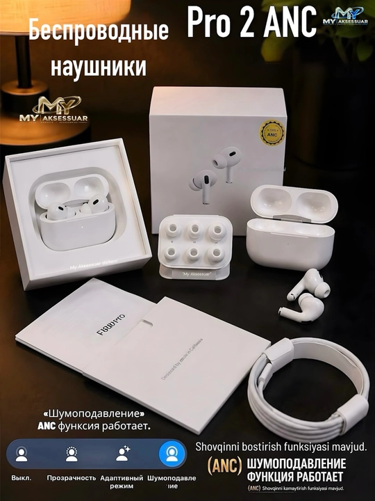 Беспроводные наушники Pods Pro 2 ANC Bluetooth наушники с функцией шумоподавления ANC - 