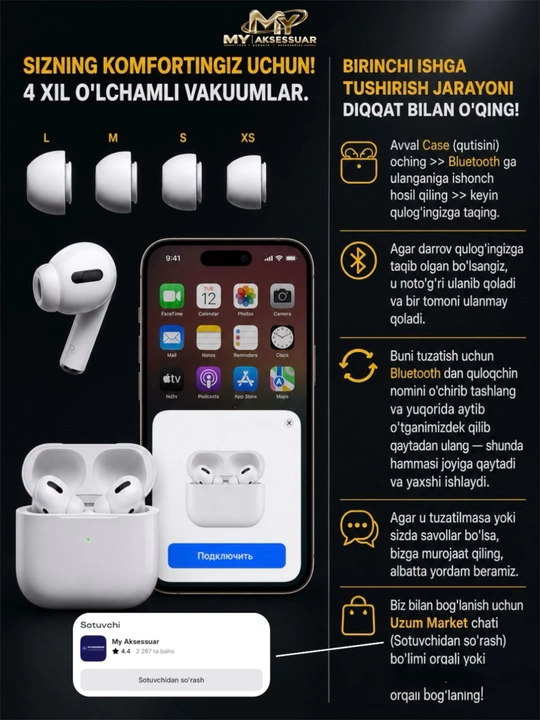 Simsiz quloqchinlar Pods Pro 2 ANC bluetooth naushnik Shovqinni kamaytirish funksiyasi bor