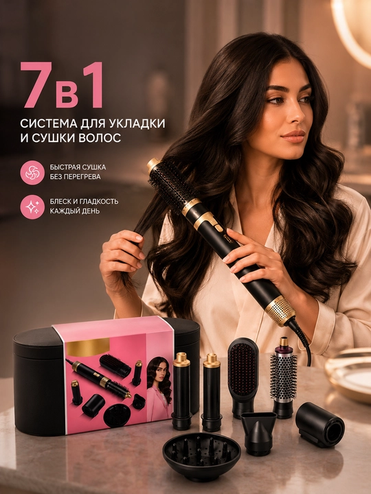 Babyverse / WLEX Professional DAYSON фен-стайлер 5/7 в 1 для укладки волос