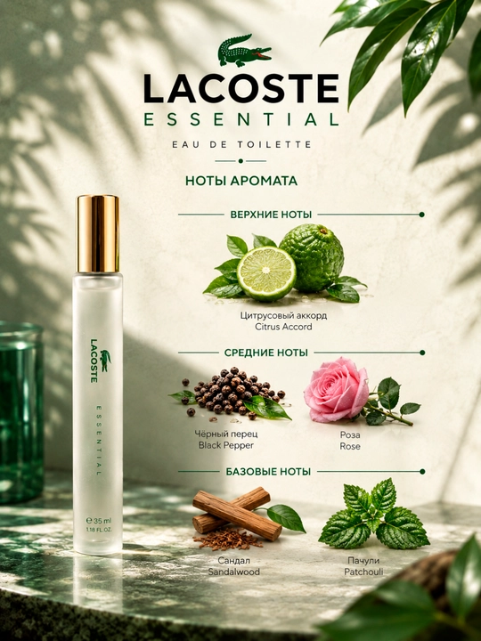 Lacoste Essential erkaklar uchun tualet suvi, 15 ml / 35 ml