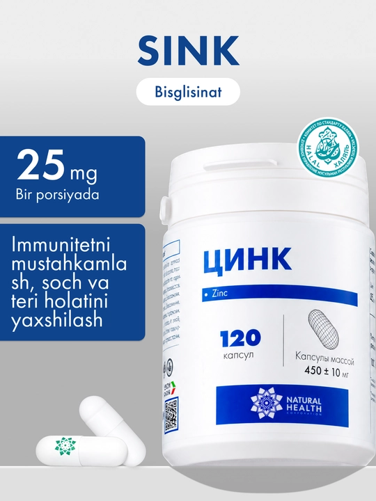 Vitaminli kompleks Zink ayollar va erkaklar uchun