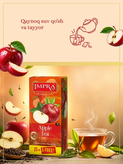Qora choy IMPRA Olma, 2 g, 30 dona