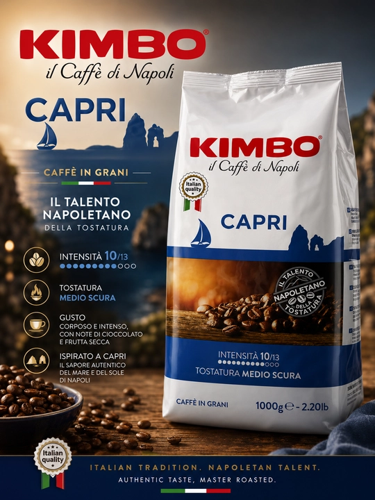 Donli qahva KIMBO Esspresso Classico, Amalfi, Capri, Pompei, Esspresso Crema, 1000g - 