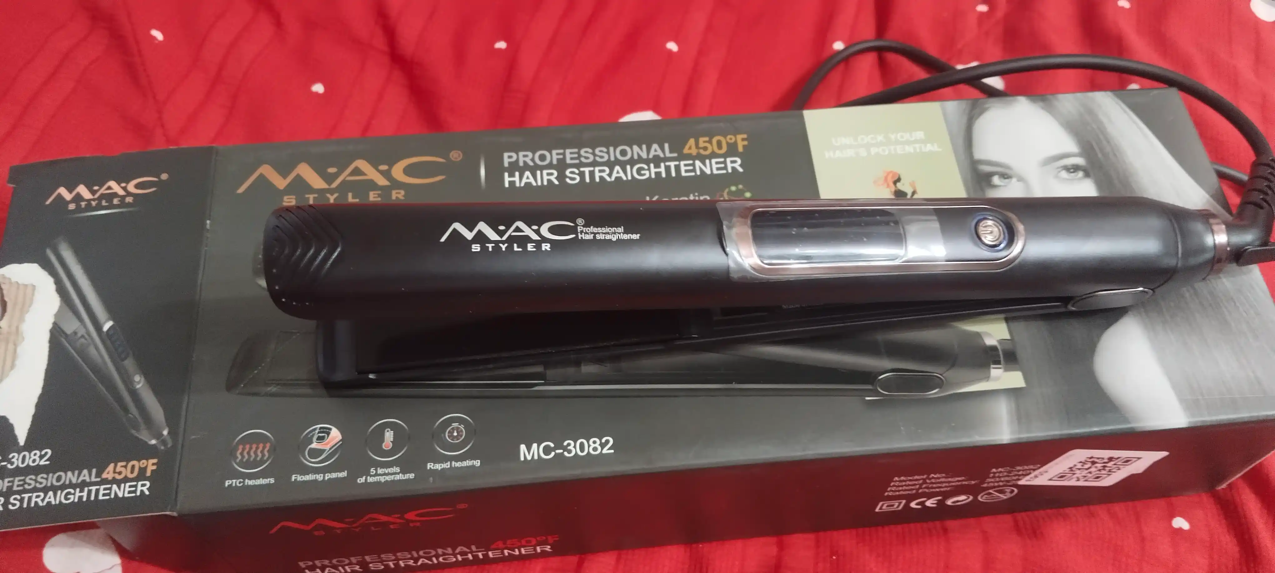 MAC MC-2021 professional soch to‘g‘rilagichi, keramik, LCD displeyli