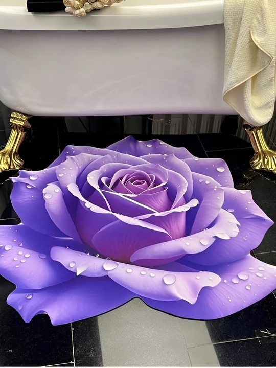 Нескользящий резиновый коврик с 3D-эффектом для ванной, кухни и туалета - 