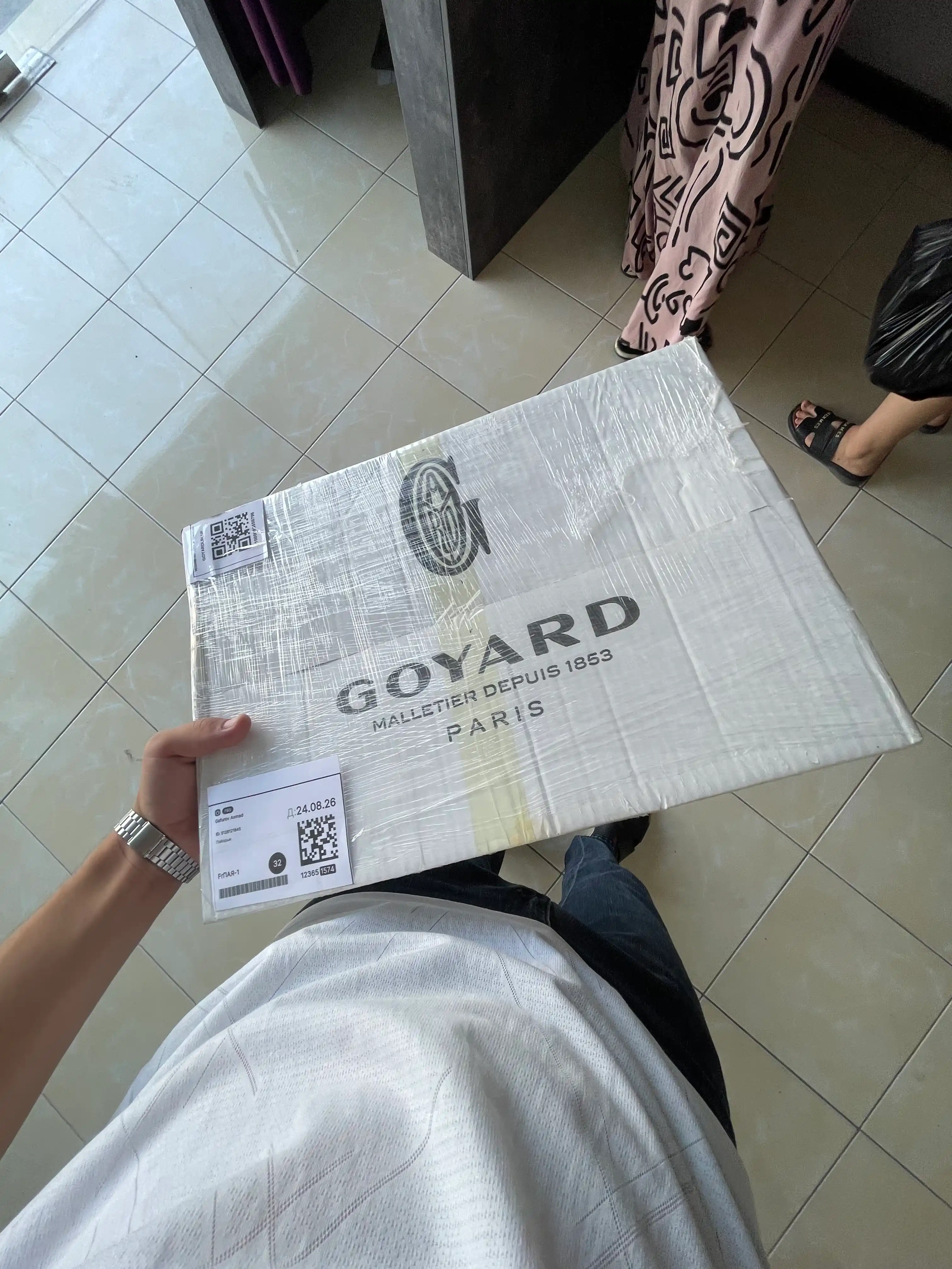 Мужская сумка Goyard из эко-кожи, барсетка для мужчин, дипломат