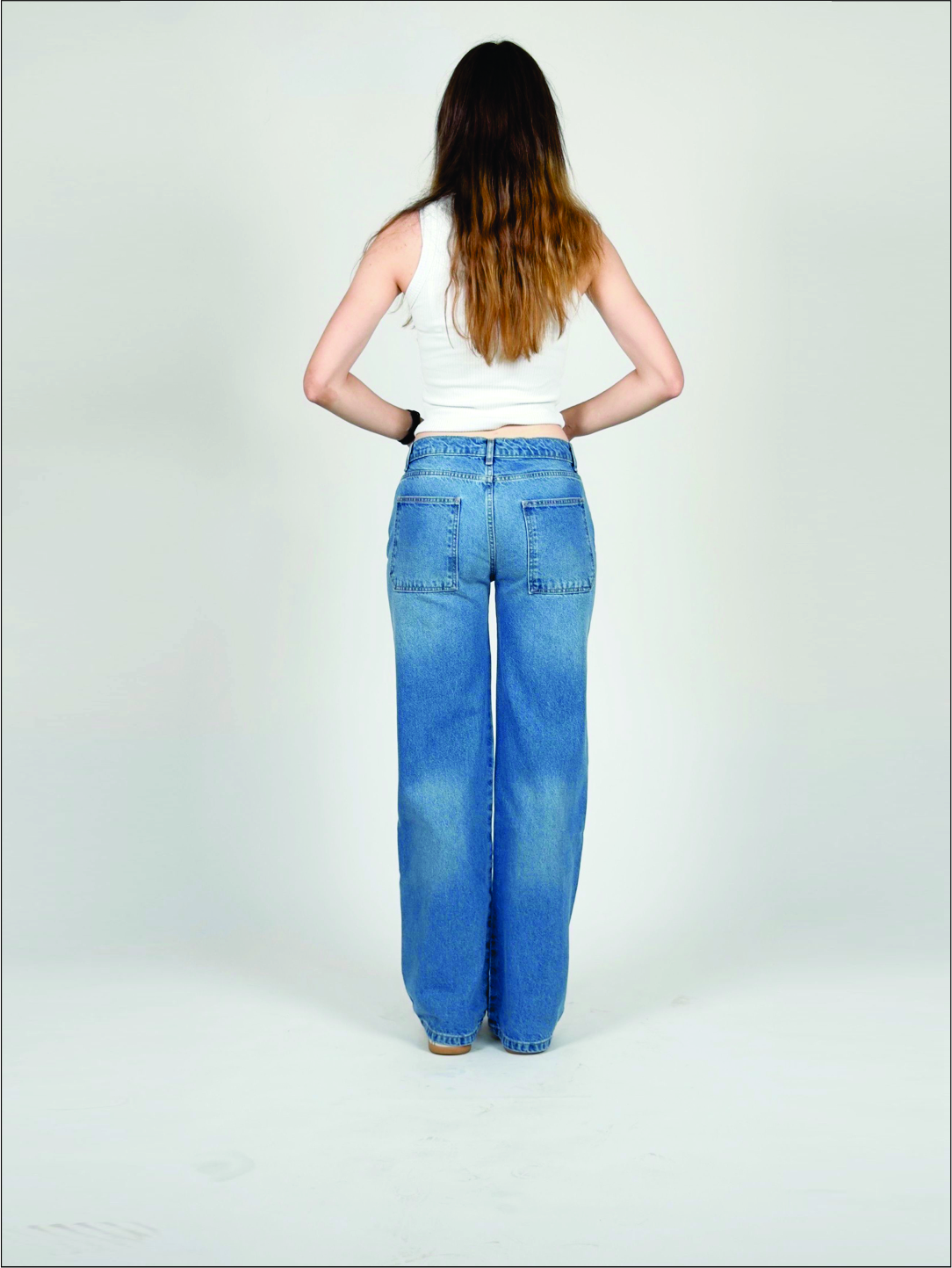 LIVES DENIM — Ayollar uchun ko‘k keng jinsi shimlar