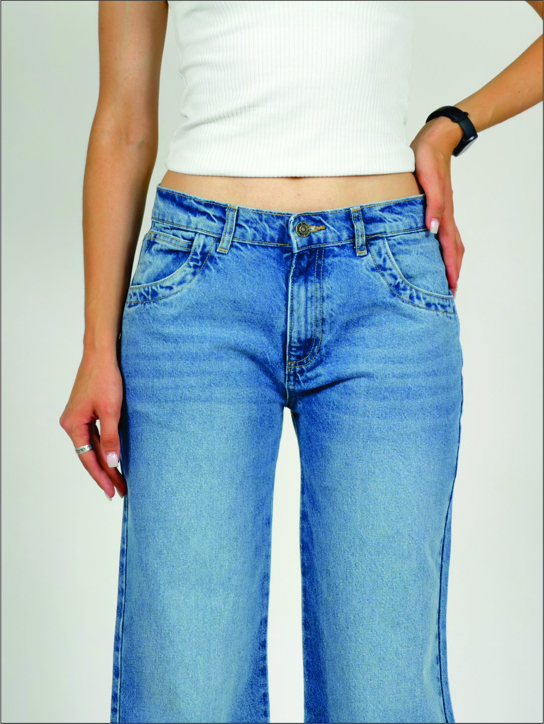 LIVES DENIM — Ayollar uchun ko‘k keng jinsi shimlar