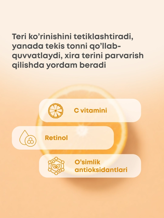 Ampula OLLEE yuz uchun vitamin C bilan teri rangini yorituvchi 2 ml x 7 dona