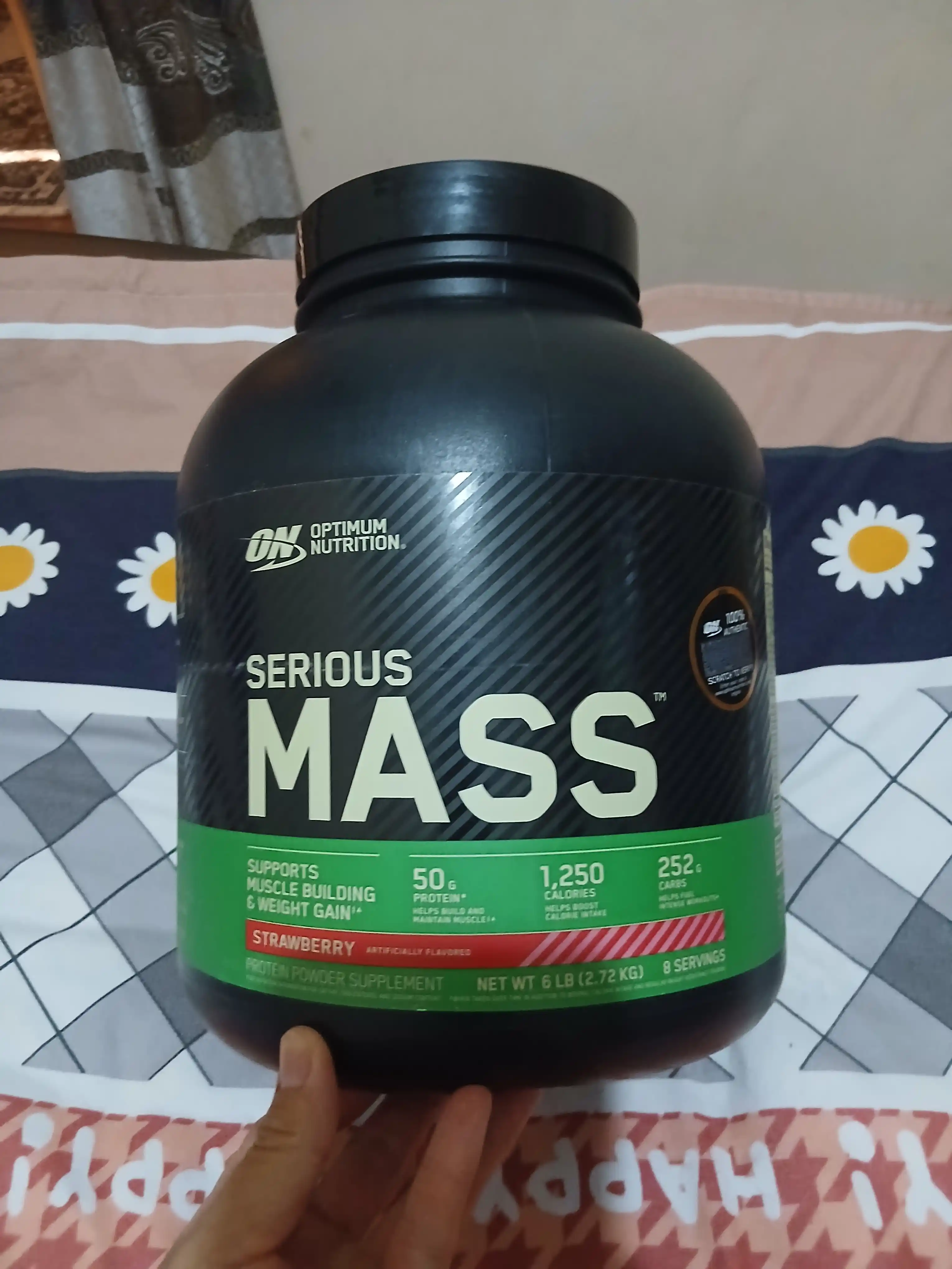 Geyner USA Optimum Nutrition Serious Mass, 2,72 kg vazn uchun, creatin va glutamin blan