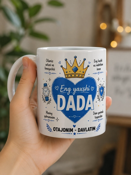 Подарочная кружка Giftory для близких: мама, папа, брат, сестра, бабушка, дедушка, 330 мл