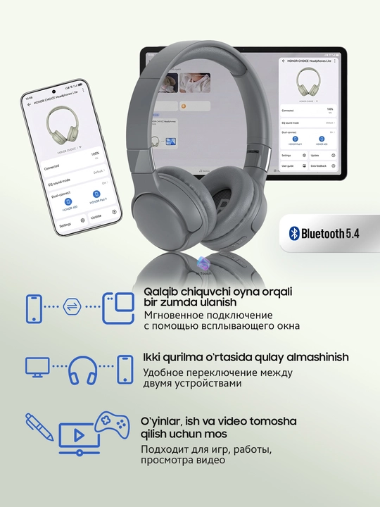 Большие наушники беспроводные Honor Choice Headphones/Lite/Pro, для ПК, игровые