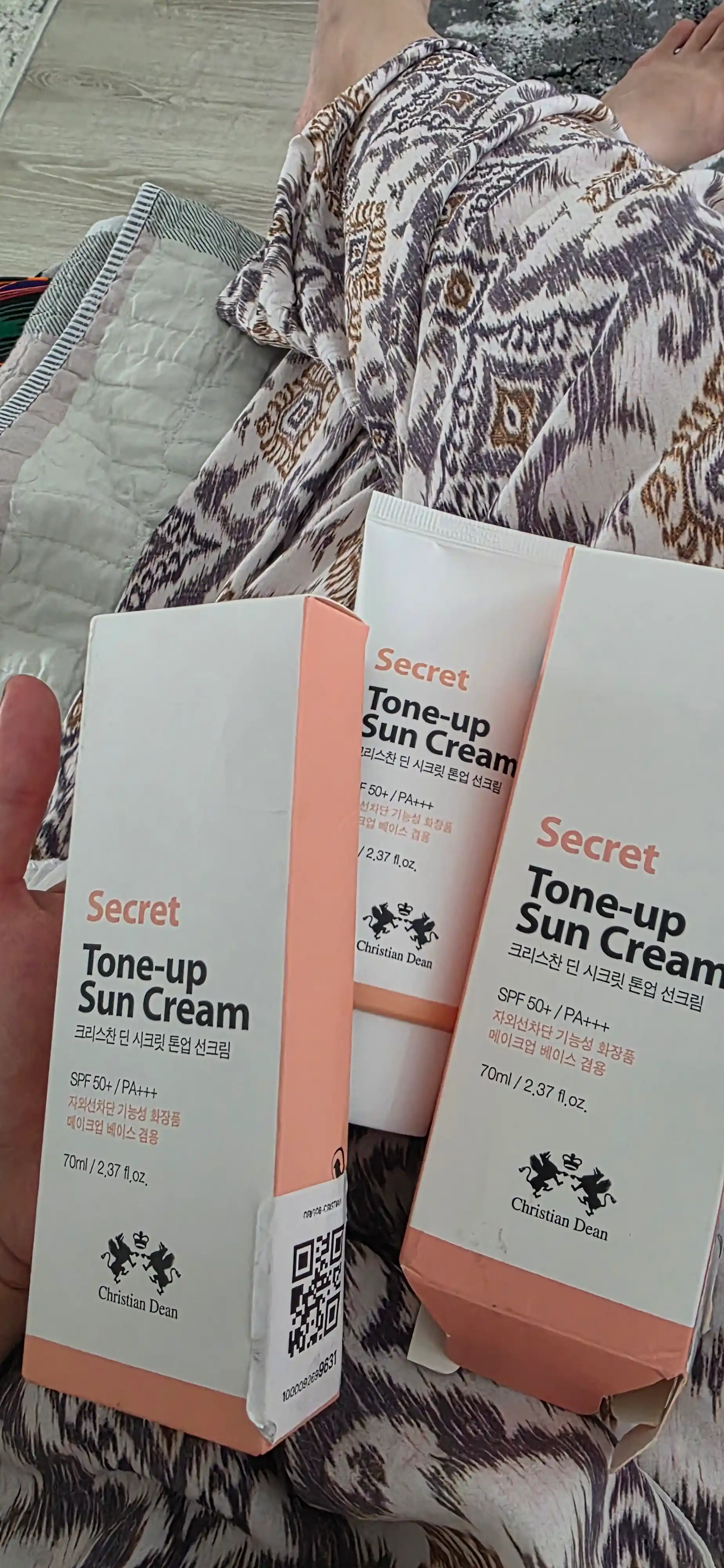 Quyoshdan himoyalovchi va tekislovchi krem Secret Tone-Up SPF 50+ Christian Dean, SPF50+, 70 ml