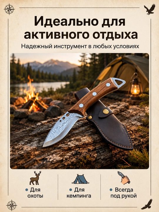 Кухонный cербский нож для шефа, для мяса