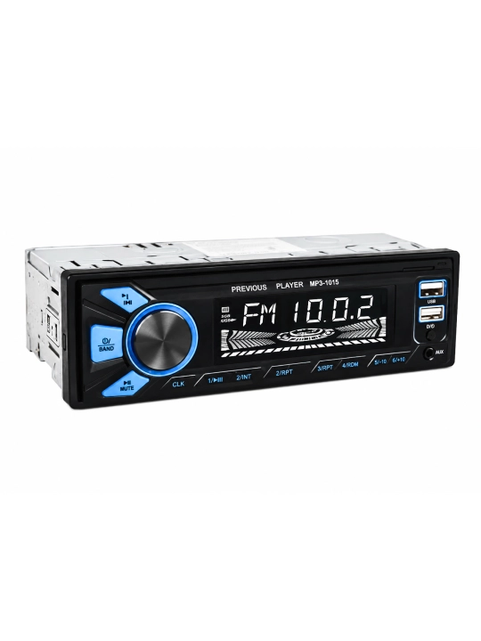 MP3-1015 1DIN avtomagnitola, FM, USB, AUX, TF karta, pult, 4×50 Vt