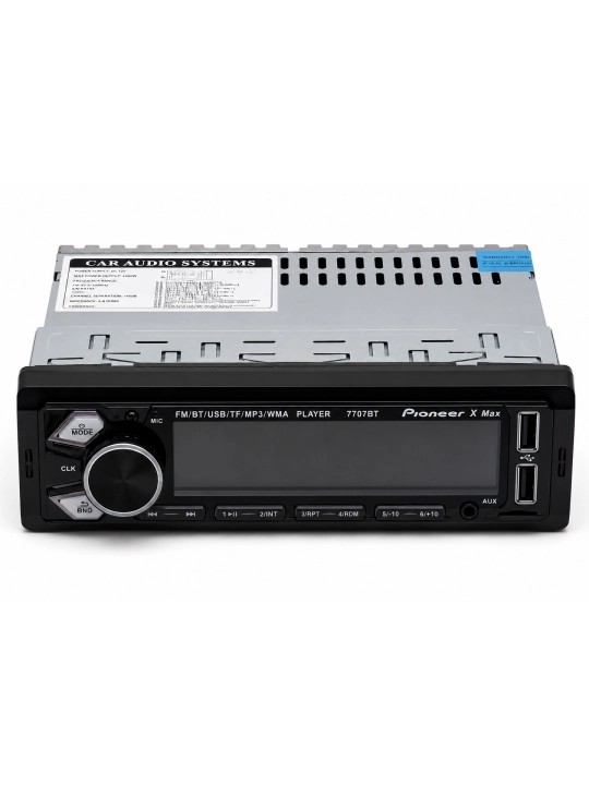 Pioneer X Max 7707BT 1DIN avtomagnitola, Bluetooth, USB, AUX, TF, FM, 80×4 Vt