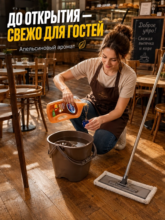 Sidolux Expert средство для мытья деревянных полов и паркета, апельсин, 750 мл