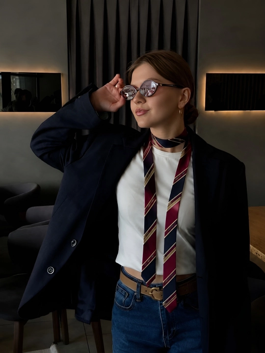 Galstuk, qizlar va erkaklar uchun galstuk, zamonaviy galstuk, koreys stilida