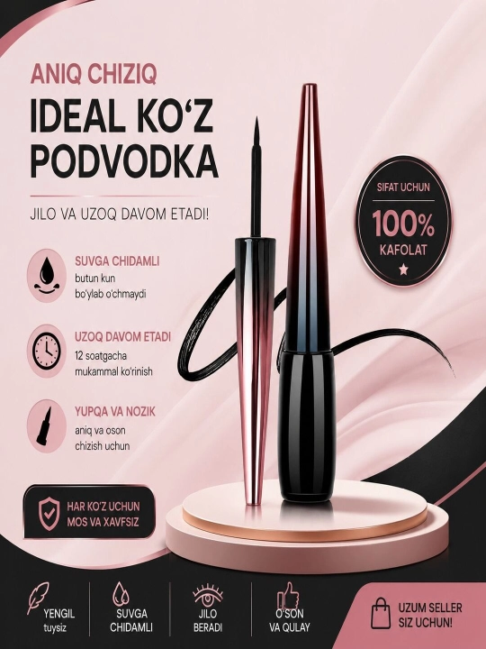 Podvodka — qora rang, aniq chiziq, uzoq muddatli ta’sir - 