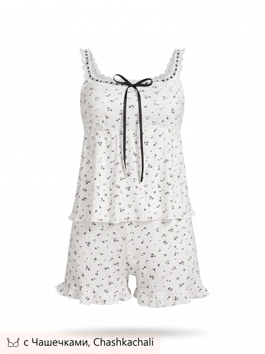 Kosachali paxtadan tikilgan ayollar pijama to‘plami