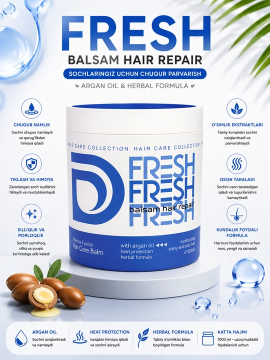 Doctor-S KERATIN soch balzami, avokado moyi bilan, X-Ttra, D&S KERATIN - 