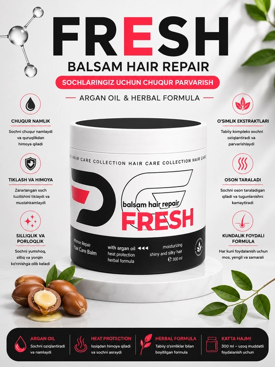 Doctor-S KERATIN soch balzami, avokado moyi bilan, X-Ttra, D&S KERATIN - 