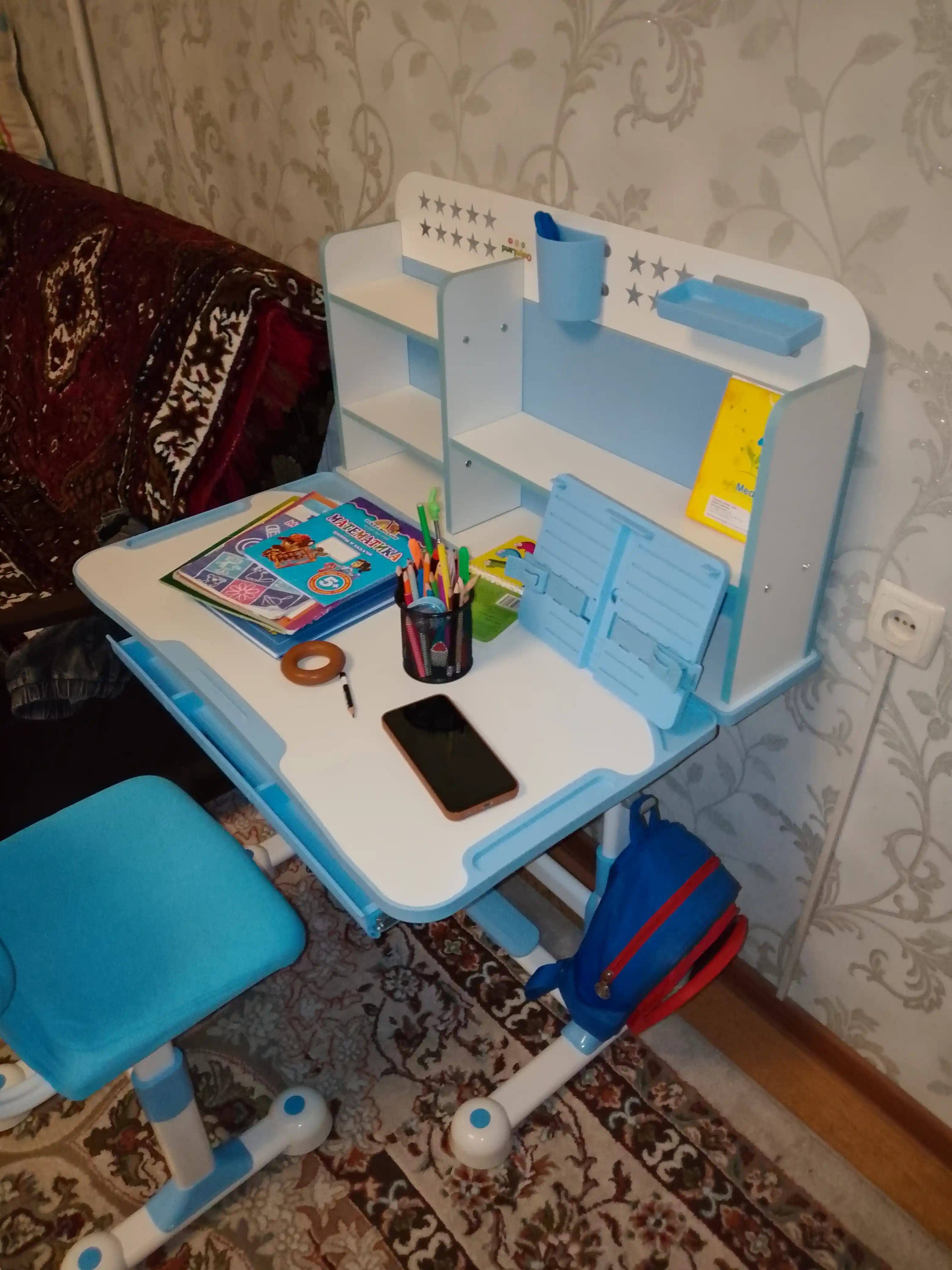 Parta, Transformer parta, 3–18 yoshgacha ergonomik, dars stoli, o`sib boruvchi, javonli