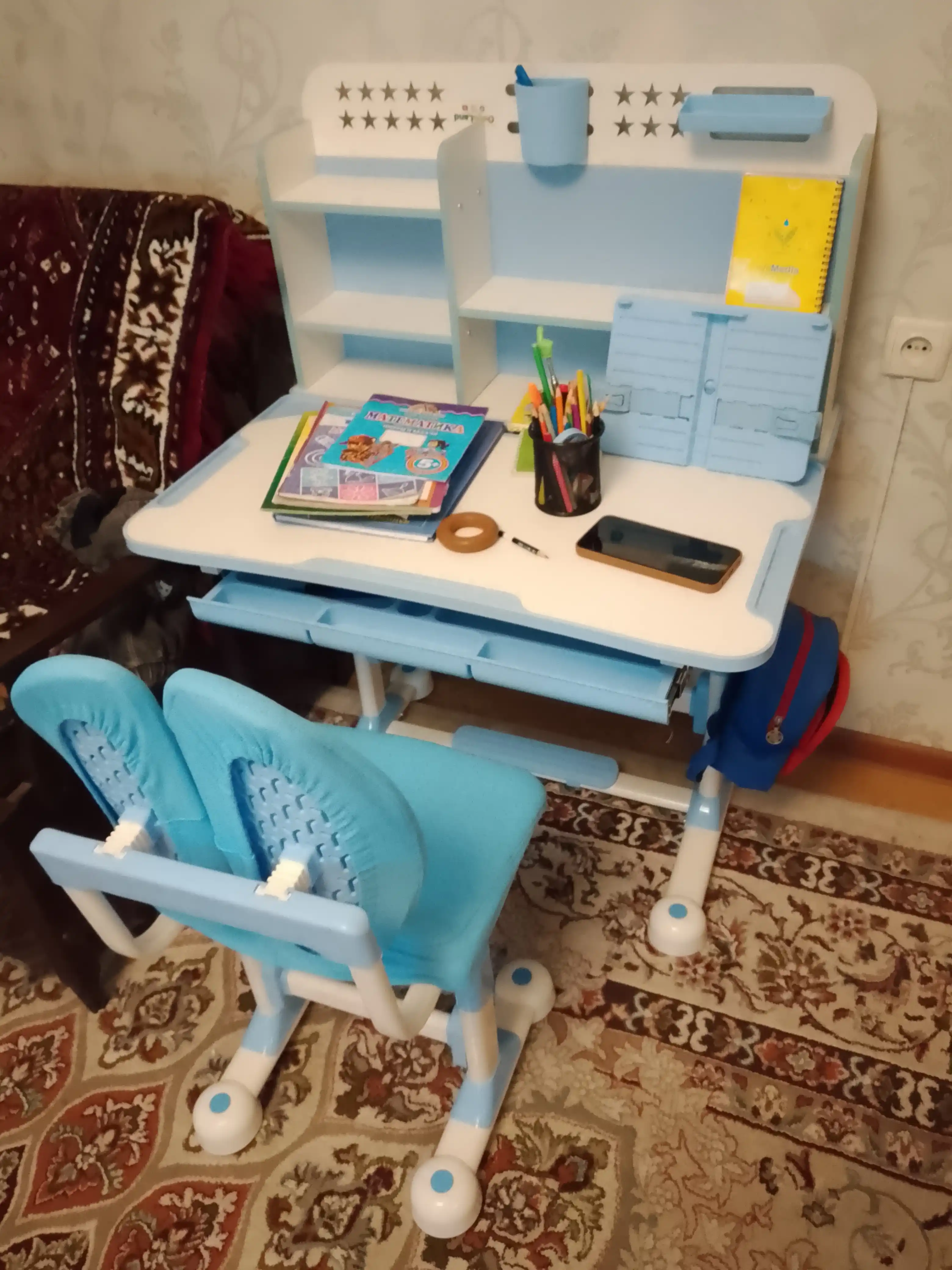Parta, Transformer parta, 3–18 yoshgacha ergonomik, dars stoli, o`sib boruvchi, javonli