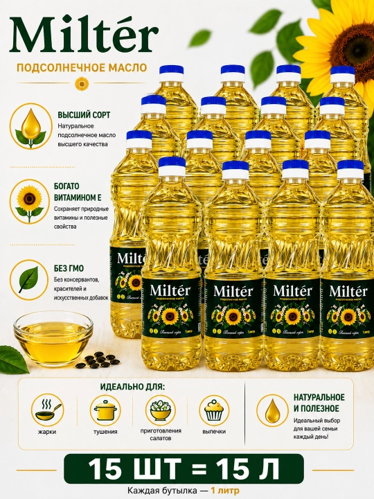 Milter kungaboqar yog‘i, 1 L