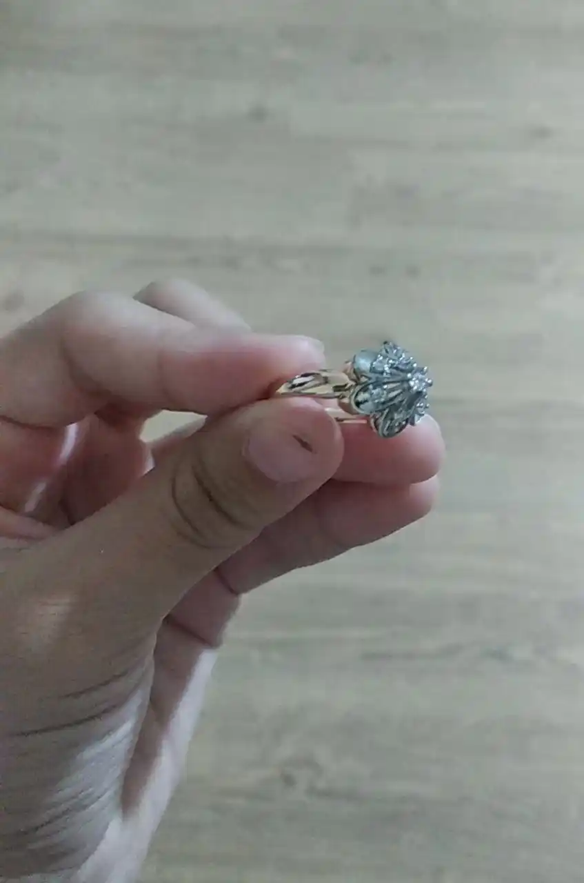 Набор украшений Xuping Stainless Steel, серьги, кольцо, в подарочной коробке
