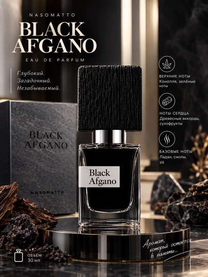 Парфюм Black Afgano унисекс для мужчин, древесный восточный насыщенный аромат, 30 мл - 
