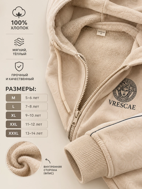 Detskiy bolalar kiyimlari, dvoykalar, nachosli 100% paxta dvoyka