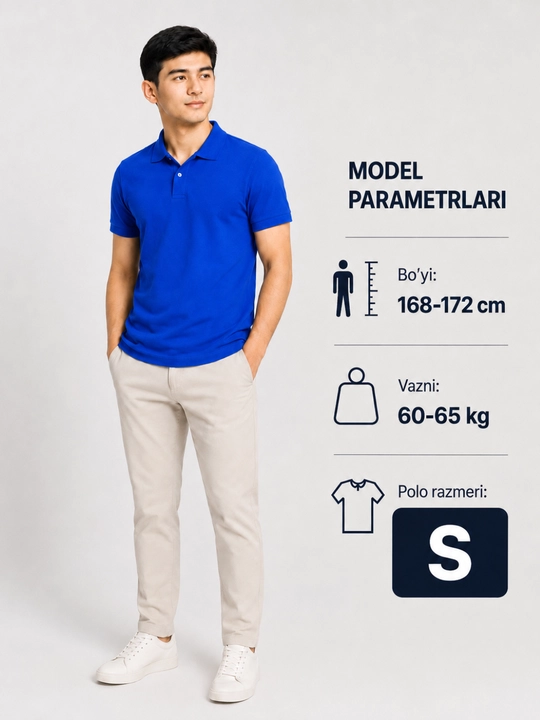 Erkaklar polo futbolkasi, finka, bolshimerka