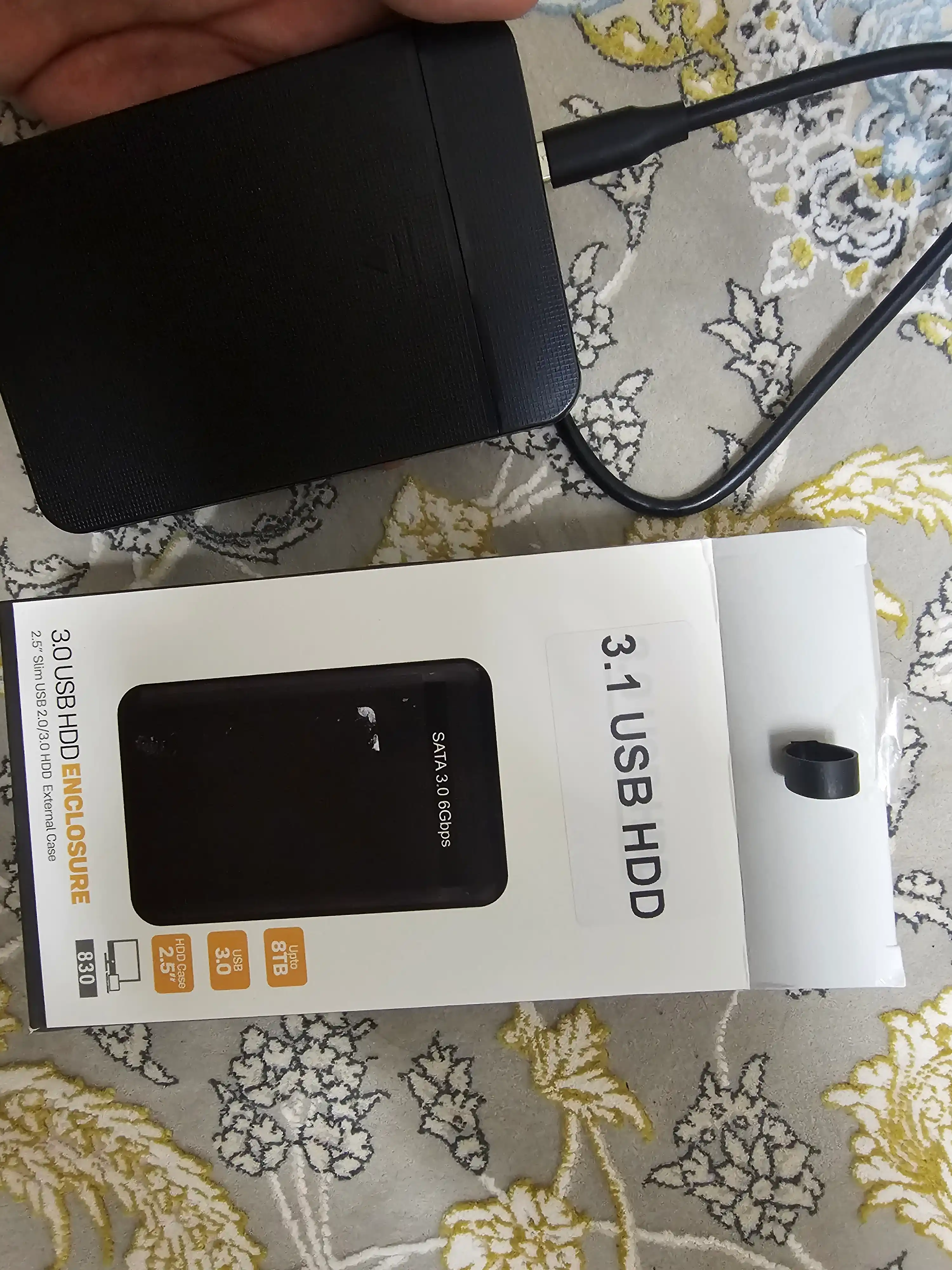 SATA HDD/SSD tashqi korpusi 2.5", 6 Gbit/s gacha bo'lgan USB 3.1 tashqi korpusi