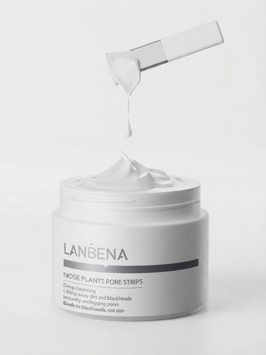 Маска от черных точек и прыщей Lanbena, +60 стикеров, крем для лица, носа, очищает акне, 30 г