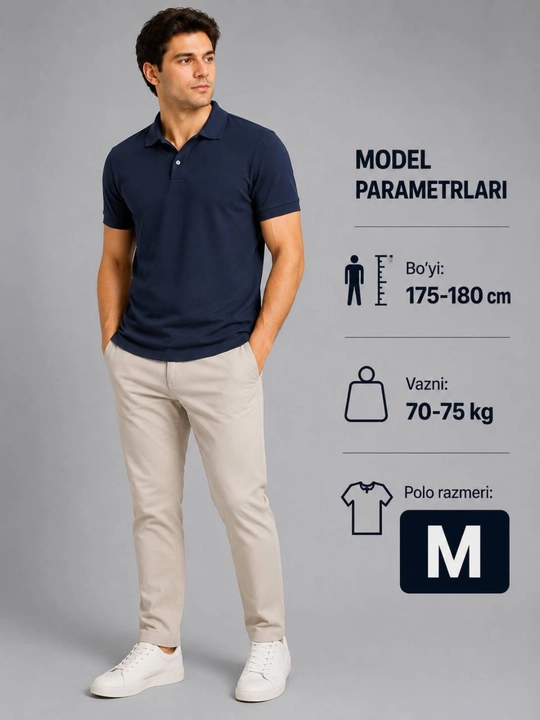 Erkaklar polo futbolkasi, finka, bolshimerka