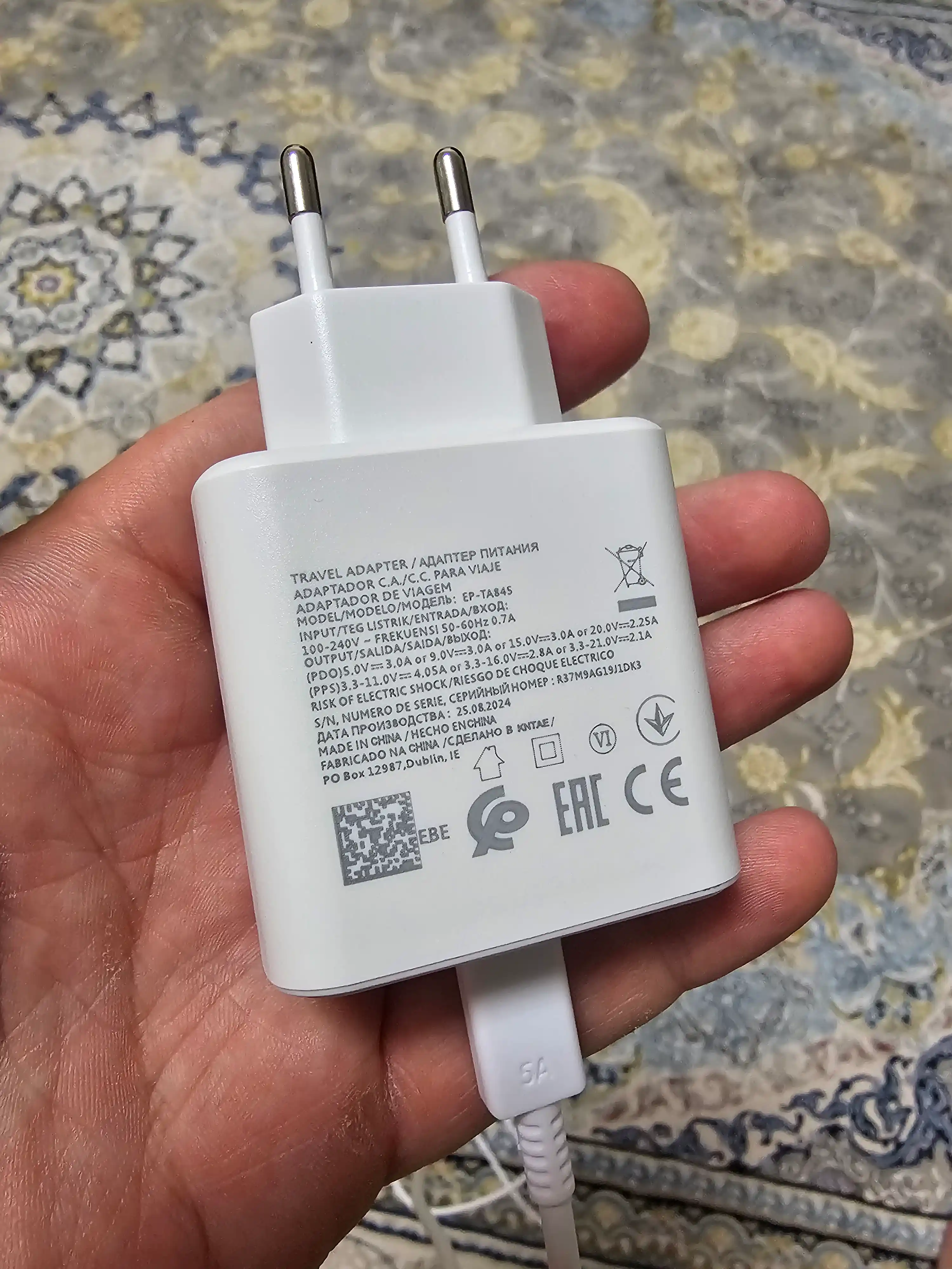 Зарядное устройство Samsung 45 Вт, 25 Вт, кабель Type-C, быстрое зарядное устройство