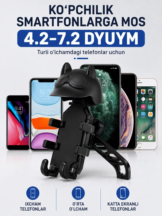 Avtomobilda telefon tutqichi, telefon mahkamlagichi