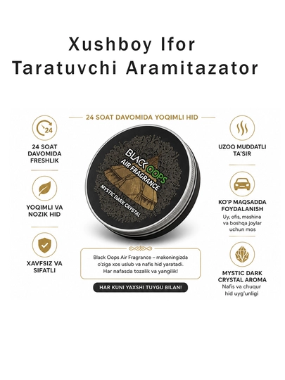 Black Oops Air Fragrance avtomobil aromatizatori, turli xil yoqimli hidlar, 42 g - 