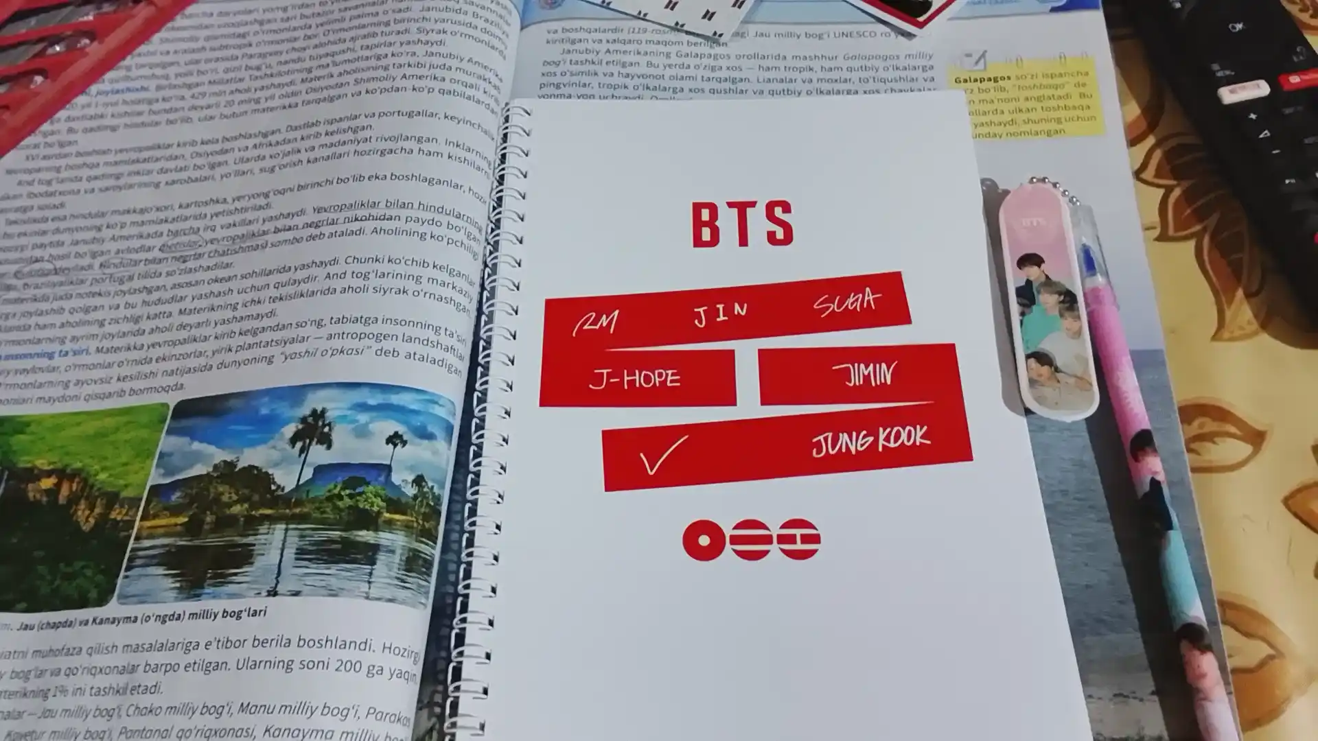 K-POP, Blackpink, BTS, Stray Kids, Bloknot va Planner 2 tasi 1 da - 30 varaqli, 2 bo'limli