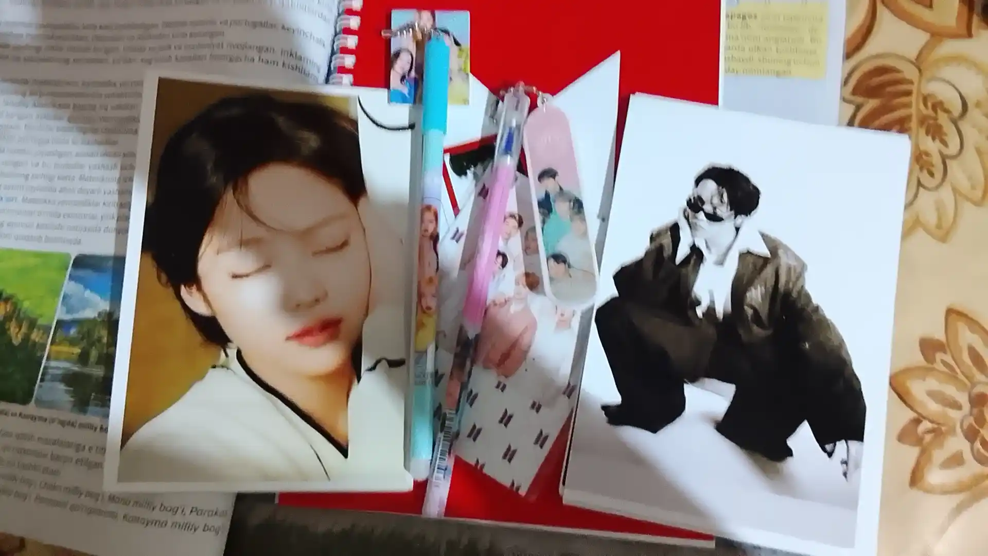 K-POP, Blackpink, BTS, Stray Kids, Bloknot va Planner 2 tasi 1 da - 30 varaqli, 2 bo'limli