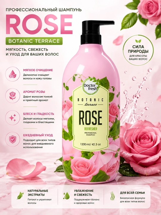 Шампунь Doctor Fresh — для всех типов волос, 1200 мл - 