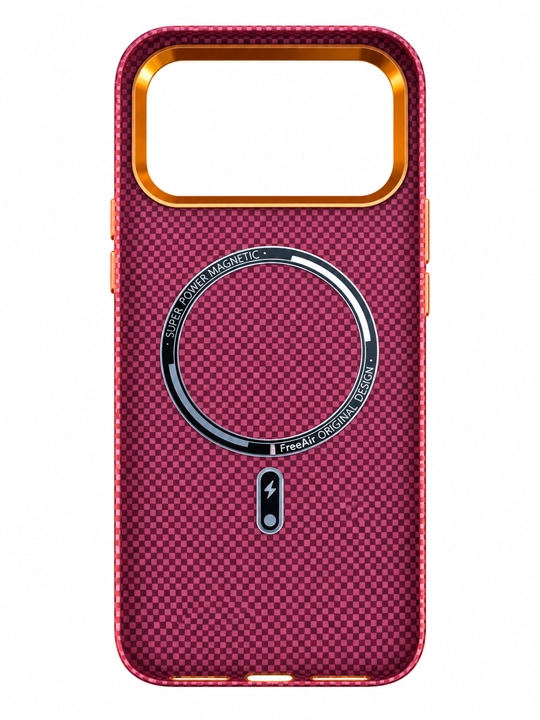 IPhone 17 Pro Max uchun Luxo Carbon Magsafe magnitli g'ilofi