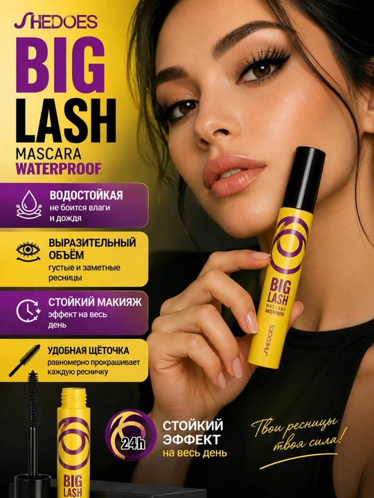 Kiprik uchun tushlar BIG LASH MASCARE WATERPROOF - 