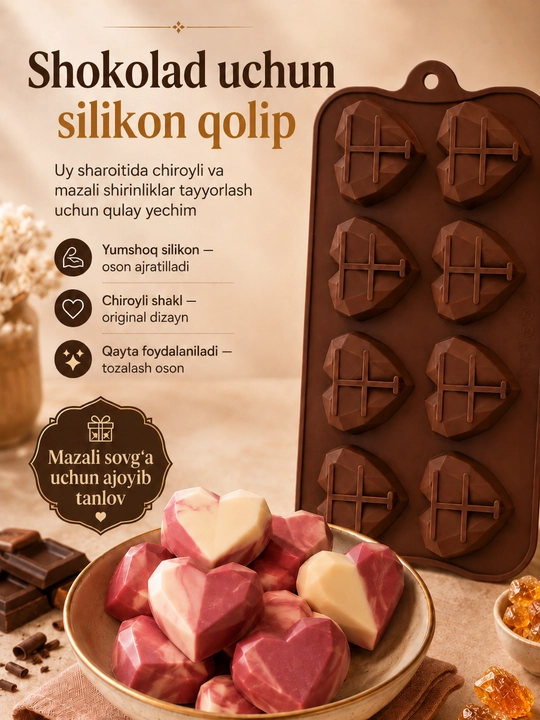 Shokolad uchun silikon qolip - 