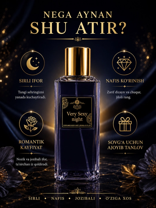 Very Sexy Night — Парфюмерный спрей для тела, феромонные духи, 250 мл