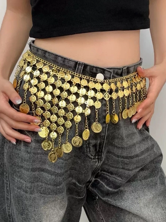 Tangalar bilan arabcha belbog‘, sharqona belly dance aksessuarlari