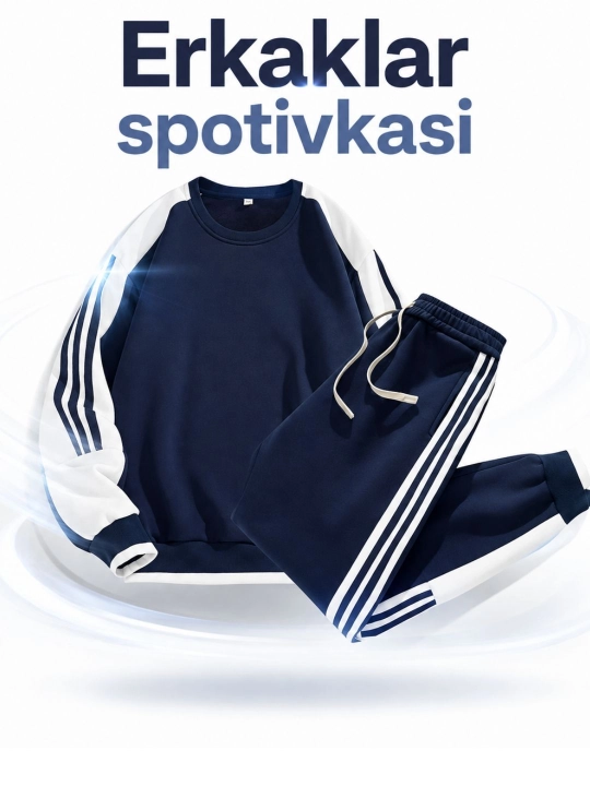 Erkaklar sport kostyumi, sportivka, ikki qismli to'plam