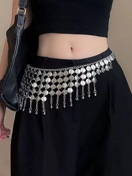 Tangalar bilan arabcha belbog‘, sharqona belly dance aksessuarlari