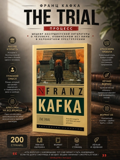 Franz Kafka: The Trial ingliz tilida - 